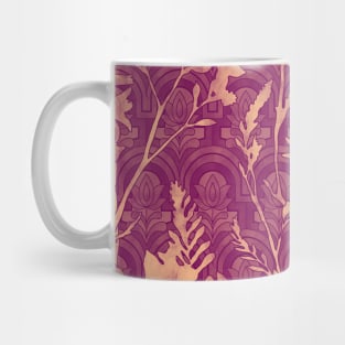 Purple Tile Flowers Mug